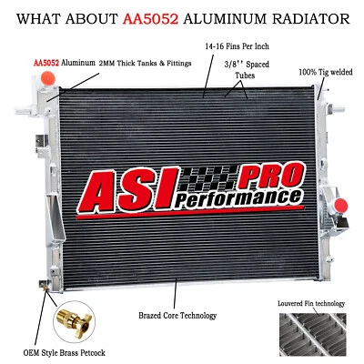 3 Row Radiator For Ford F250 F350 F450 F550 Super Duty 6.7L ,V8 2011-2016 Foto 1 de 4