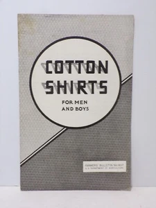 Camisas de algodón para hombres Farmers Bulletin #1837 1939 Departamento de Agricultura de Estados Unidos 020625WT-A - Imagen 1 de 2