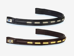 STUBBEN German 3400 Donegal GOLD/SILVER Metal Fancy Metallic Browband 5/8" 16mm - Picture 1 of 1
