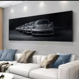 Porsche911 Poster 70x210cm Historie,Leinwand,Ikone,Sportwagen,Garage,Wohnzimmer, - Picture 1 of 11