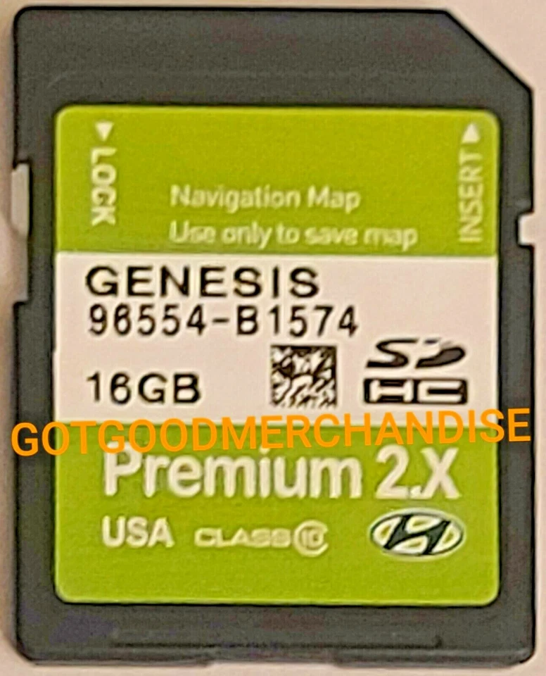 2014 2015 HYUNDAI GENESIS PREMIUM 2X NAVIGATION MAP SD CARD GPS 16GB 96554-B1574 - Image 1 of 1