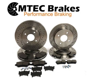 Ford Fiesta ST180 ST200 12- Drilled Only Front Rear Brake Discs Mintex Pads - Picture 1 of 10