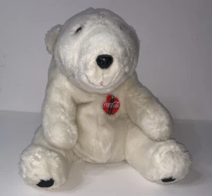 Coca Cola Oso Polar Peluche 10” Sentado Coca Cola Parche Pecho  - Imagen 1 de 8