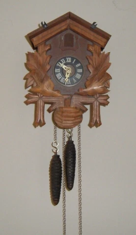 Black Forest Cuckoo Clock Animated Feeding Birds - Incomplete - Read Description Cover
