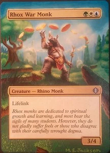 Moine de Guerre Rhox Altéré - Altered Rhox War Monk Michael Jackson / Magic mtg - Picture 1 of 1