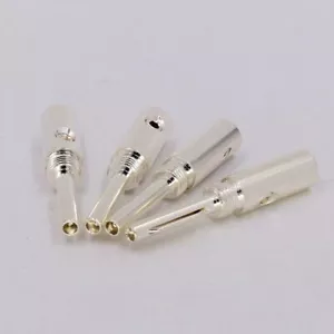 8pcs Silver plated speaker cable Banana plug hifi Silver Banana Connector - Picture 1 of 7
