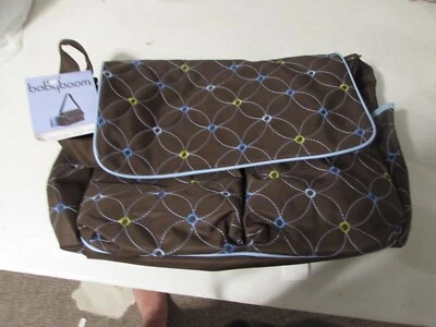 Bolsa de pañales mensajero con etiquetas Baby Boom Collection Pinwheel Foto 1 de 4