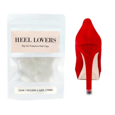 Heel Lovers Slip On Protective Heel Caps - Clear- Non-Adhesive - Imagem 1 de 4