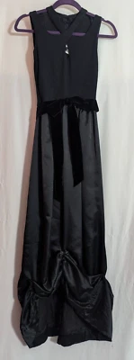 Vtg PAT SANDLER Black Formal Edwardian Maxi Dress Size 6 *READ C1 Gothic Formal - Image 1 of 4