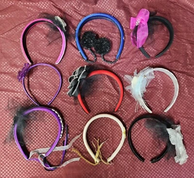 Diadema decorativa hecha a medida para niñas lote de 9 lindas flores Hollywood  Foto 1 de 4