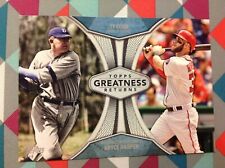 Ty Cobb Tigers / Bryce Harper Nationals 5x7 (#/49) 2019 Topps Greatness Returns