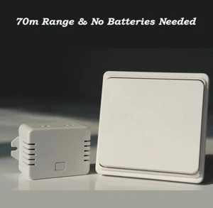 New Kinetic 70m Range Wireless Self Powered Switch Receiver No Battery No Wiring - Picture 1 of 6