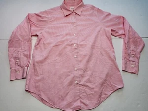Youth Boys Brooks Brothers Classic Long Sleeve Dress Shirt Red White Check 12 - Picture 1 of 5