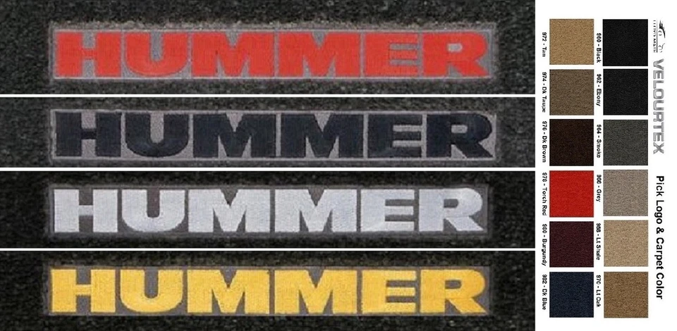 Lloyd Mats Velourtex Hummer H1 Hummer Logo Cargo Mat (1997-2006)  Foto 1 de 4