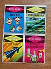 1960s Block 4 The Real Book of Jokes Submarines Space Science Sticker Kids Ad
