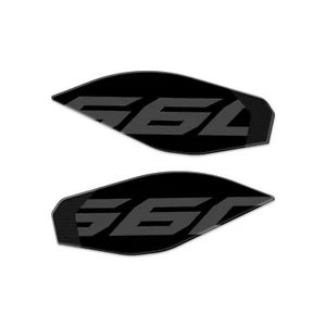 Adesivi Laterali Serbatoio per Aprilia RS 660 2021 On L-235 DARK BANSHEE - Picture 1 of 6