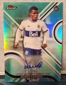 2022 Finest MLS #45 Deiber Caicedo Aqua Refractor #22/75 RC Auto - Picture 1 of 2