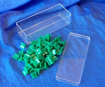 RISK 1968 Board Game Green Game Pieces w/ Storage Container For Replacement   - Image 1 of 3