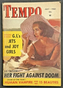 1960 Tempo Men's Magazine Erotica Elizabeth Taylor Shah Of Iran Harry Belafonte - Picture 1 of 7