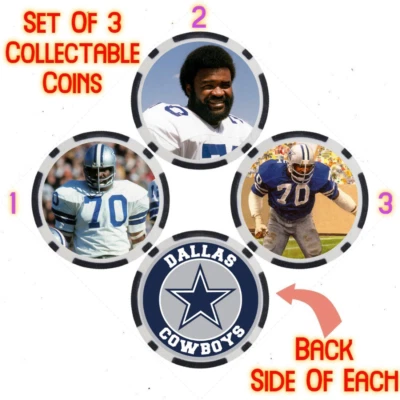 RAYFIELD WRIGHT - LEGENDARY COWBOYS FOOTBALL PLAYER - COLLECTABLE COIN SET - Image 1 of 2