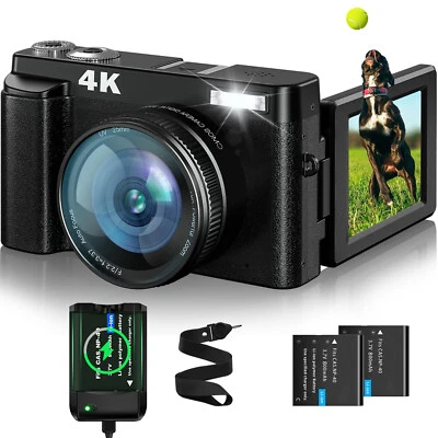 Digitalkamera Autofokus 48MP 4K Fotokamera Fotoapparat 16X Digitalzoom mit 32GB - Bild 1 von 4