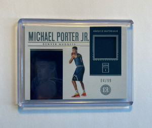 2018 Panini Encased Michael Porter Jr. Jersey Patch #RM-MP Rookie Materials RC!