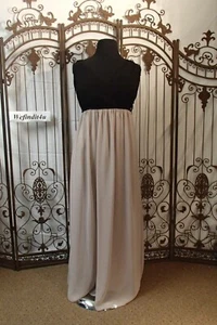 2406 MOONLIGHT T9285 TAN BLK  SZ 24  $209 FORMAL   NEW GOWN DRESS - Picture 1 of 13