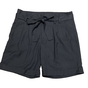 BB Dakota by Steve Madden Pleat Front Shorts Size 4 Black Belted High Waist
