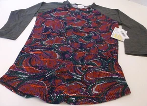 NUEVO CON ETIQUETAS TOP LULAROE RANDY ROJO CON MANGAS 3/4 GRIS XX - Imagen 1 de 8