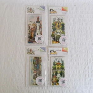 Michael Powell Stamps X4 Tall Urban Houses Seaside Light House  - Picture 1 of 6