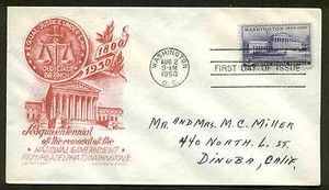 991 SUPREME COURT FDC WASHINGTON, DC  RED CACHETCRAFT STAEHLE  CACHET  - Picture 1 of 1