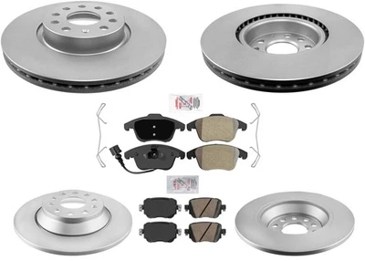 Rotores de freno de disco recubiertos delanteros y traseros pastillas de freno para Audi Q3 2017-2018 Foto 1 de 4