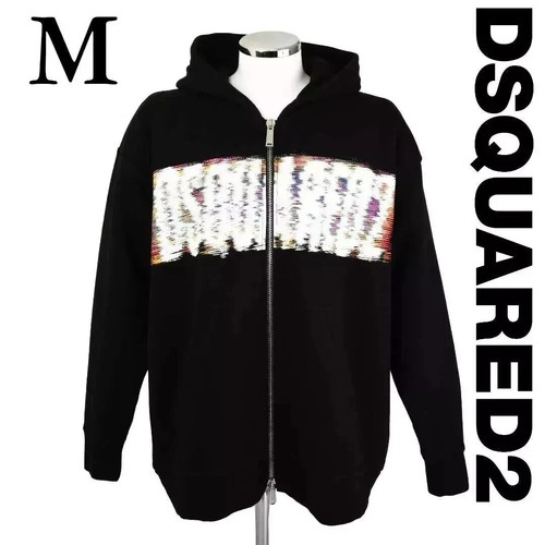  72%OFF Dsquared2 felpa con cappuccio zip felpa taglia M vestibilità aderente (overfit)