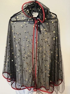 HARRY POTTER Girls Hood Cape Costume Hermione Gryffindor Glitter Sz LARGE 10/12 - Picture 1 of 7