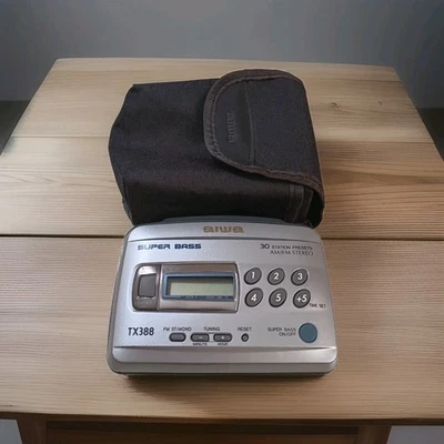 Vintage aiwa TX388 Cassett And Radio Player With Case. - Image 1 of 3
