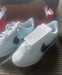 W Nike Cortez Glacier Blue/black-white- Uk Size 6.5 Euro 40.5 - Picture 1 of 7
