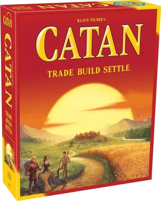 CATAN Board Game 5th Edition Strategy Game – Trade Build Settle- Family Game - Image 1 of 4