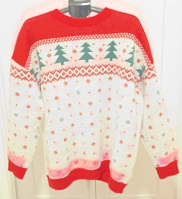 NWT LuLaRoe Women's Christmas Sweater Red, White, & Green Trees Size 3XL (24-26) - Image 1 of 4