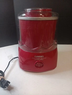 Helado rojo Cuisinart yogur congelado y sorbete para hacer CIM-22 1,5 cuartos ENVÍO GRATUITO Foto 1 de 4