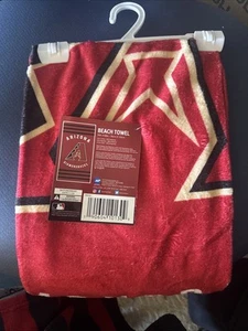 Arizona Diamondbacks MLB Northwest Beach Bath Towel New 30”x60” Stripe Ends - Picture 1 of 2