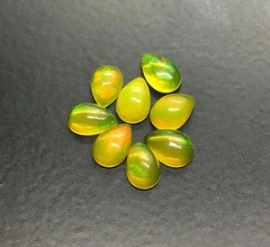 Piedra preciosa suelta con respaldo plano pera ópalo amarillo etíope natural AAA para todas las joyas - Imagen 1 de 13