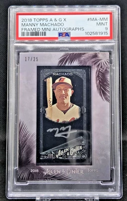 2018 Topps Allen & Ginter's X Mini Framed Auto Silver Ink #17/25 Manny Machado - Image 1 of 2