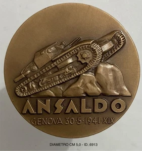 GENOVA ANSALDO 1941 VISITA DELEGAZIONE DEL GIAPPONE MEDAGLIA A.XIX° 1941 日本萬獻 - Picture 1 of 6