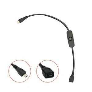 ✳ Raspberry pi 3 Prolunga Micro usb x Alimentatore con pulsante On/off - Foto 1 di 3