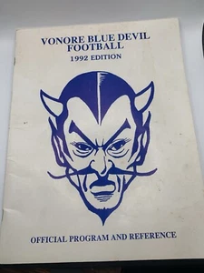 1992 Vonore Blue Devil Football Official Program And Reference - Picture 1 of 9
