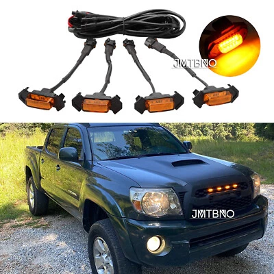 For Toyota 2016-2021 Tacoma Trd Pro Raptor Style Amber Lens LED Grille Light Kit - Image 1 of 4