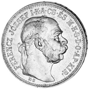 Silbermünze 1 Krone Franz Joseph I. (1901/1912). 
