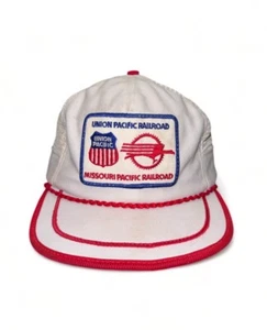 Vintage Union Pacific Railroad Trucker SnapBack Hat Missouri Patch - Picture 1 of 4