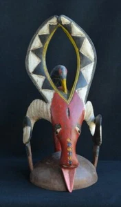 MASQUE AFRICAIN CIMIER GOURO (CÔTE D'IVOIRE) - Picture 1 of 11