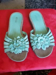 Women's Array Leather Sandals Slides - 7.5N - Picture 1 of 8